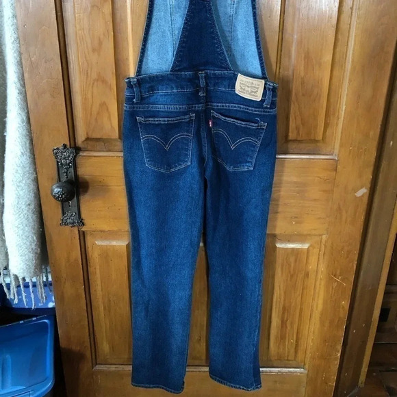Host Pick! LEVI’S Denim Overalls with  Red and White Straps - Picture 3 of 13